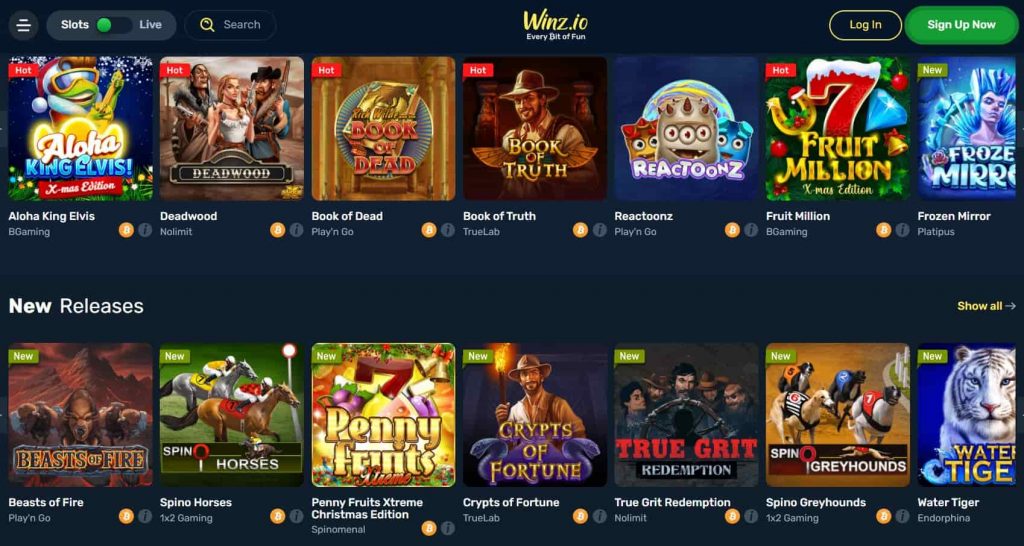 Winz Casino Games