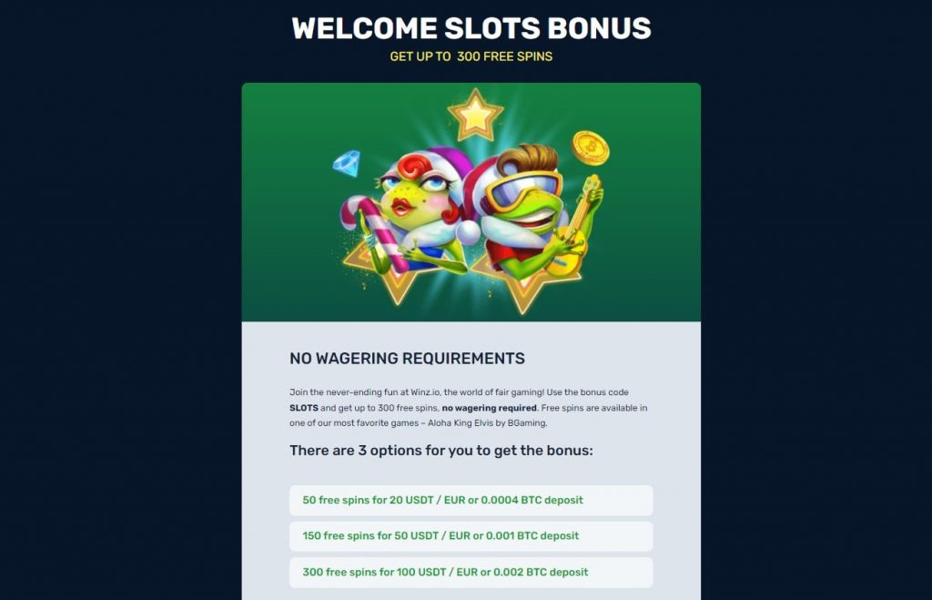 Winz Casino Bonus