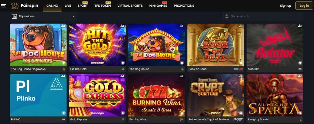 FairSpin Casino Games