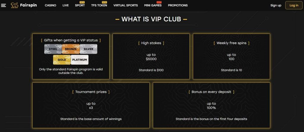 FairSpin Casino vip